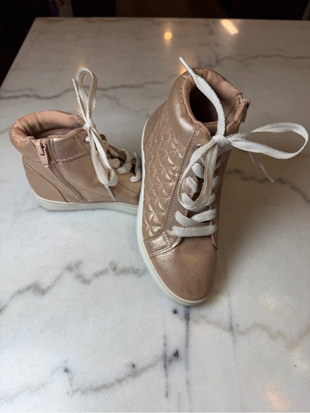 Cat & Jack Metallic Rose High-Top Sneakers